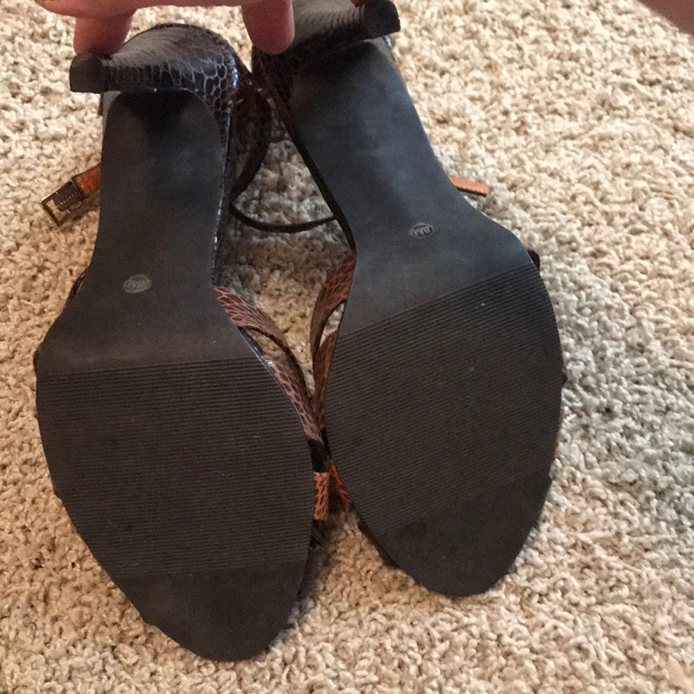 Nine West stiletto sandal brown and orange - Picture 2 of 4